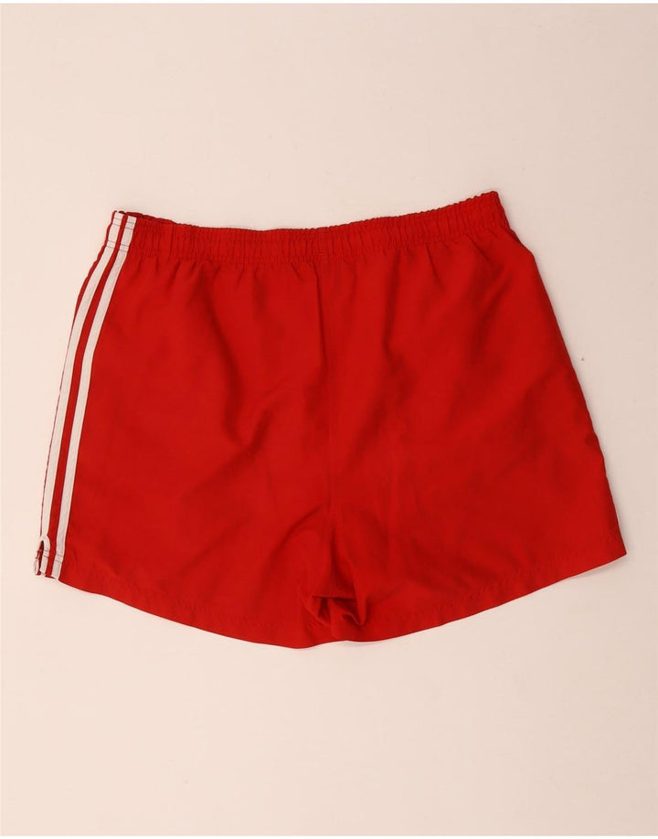 Pantalones cortos deportivos Adidas para hombre Poliéster a rayas rojas medianas