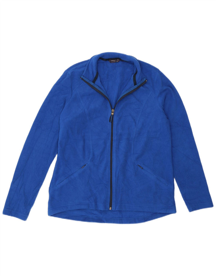 Marks & Spencer Chaqueta polar para mujer UK 44 Poliéster azul grande