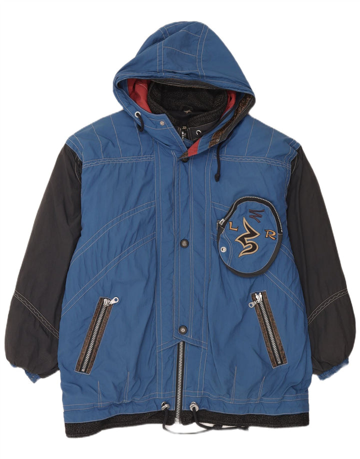 Magic Venture Chaqueta de esquí con capucha para hombre, talla XL, poliamida azul color block