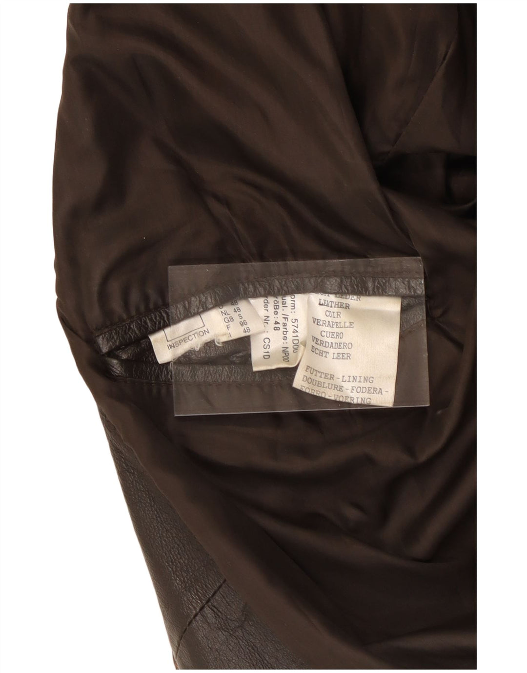 VINTAGE Chaqueta de cuero holgada para hombre Reino Unido 36 Cuero marrón pequeño