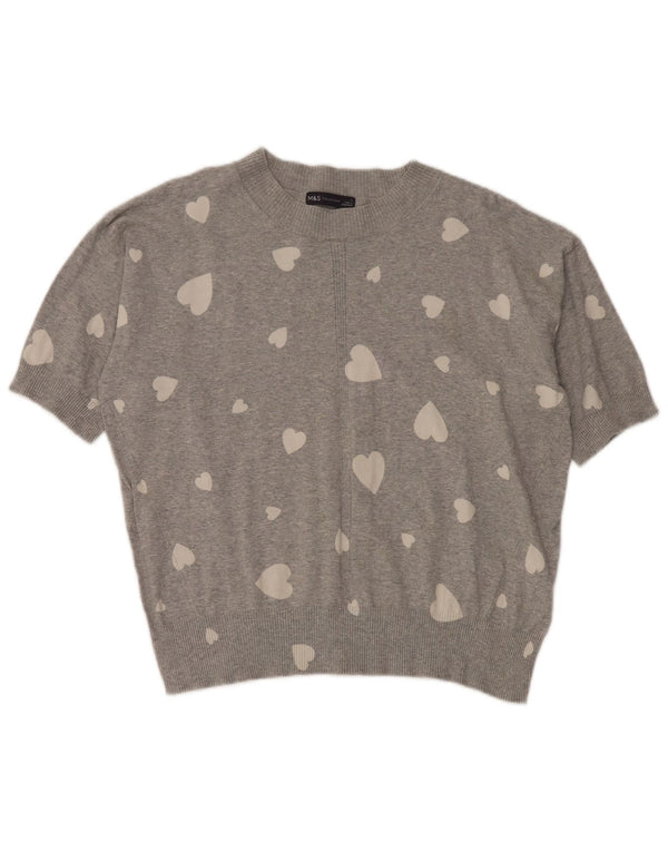 Marks & Spencer Suéter de Cuello Redondo con patrón Abstracto para Mujer UK 46 L