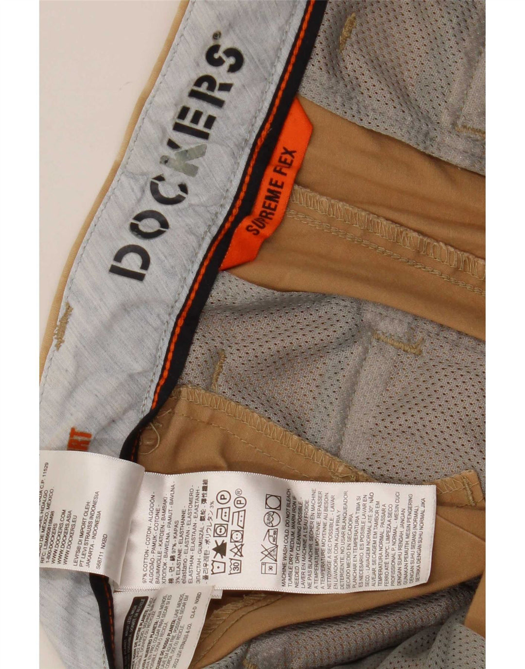 Dockers Pantalones cortos chinos para hombre W32 Algodón beige medio