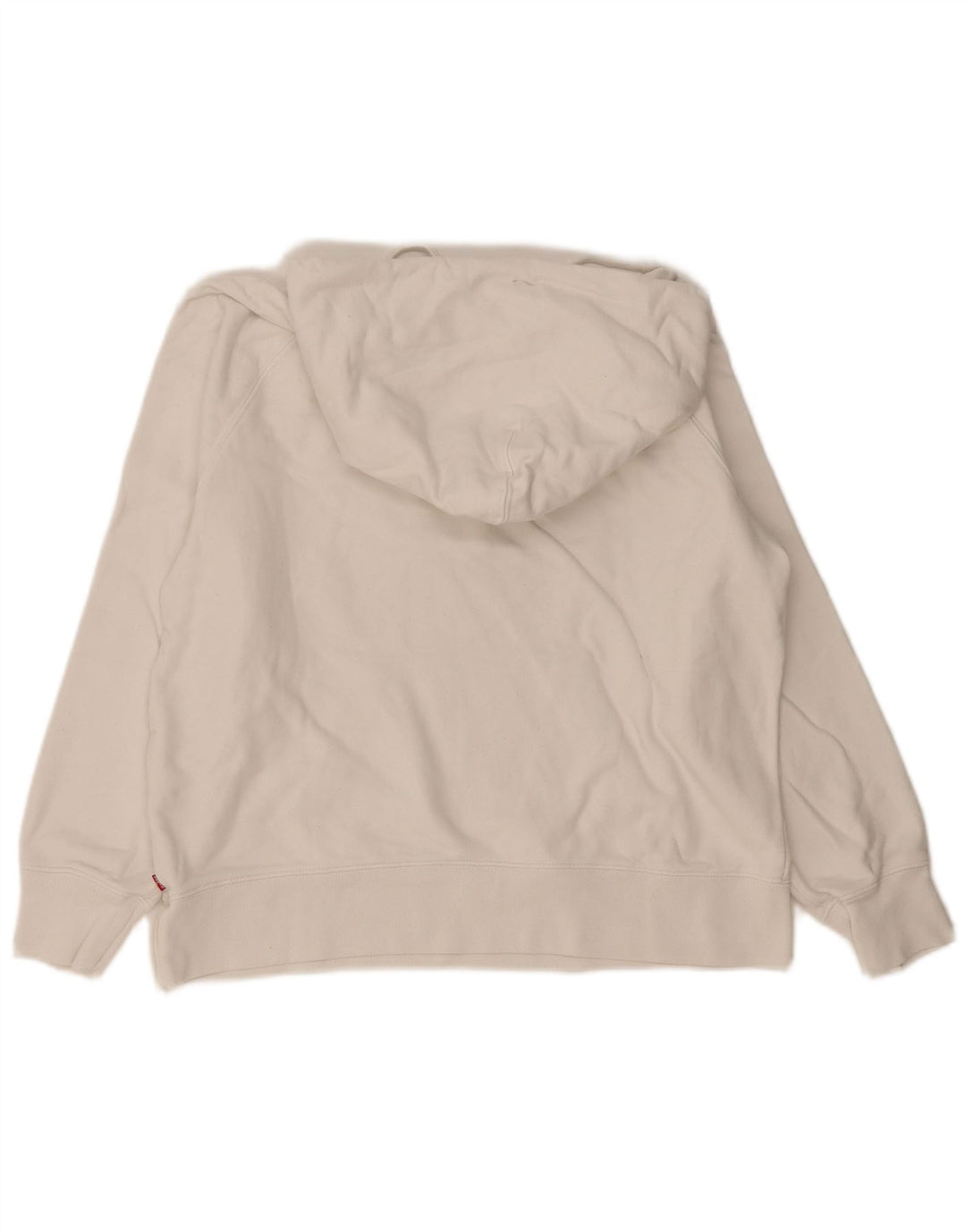 LEVI'S Jersey con capucha gráfico extragrande para mujer Reino Unido 14 Algodón blanco mediano