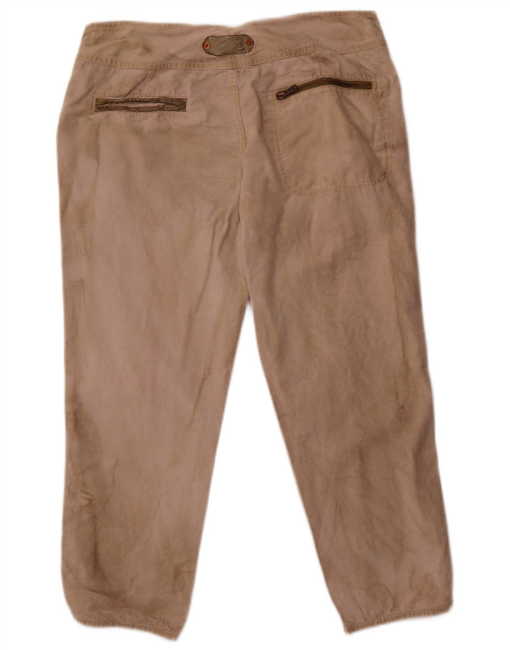 Benetton Pantalón Corto Recto W32 L24 Beige Tie Dye