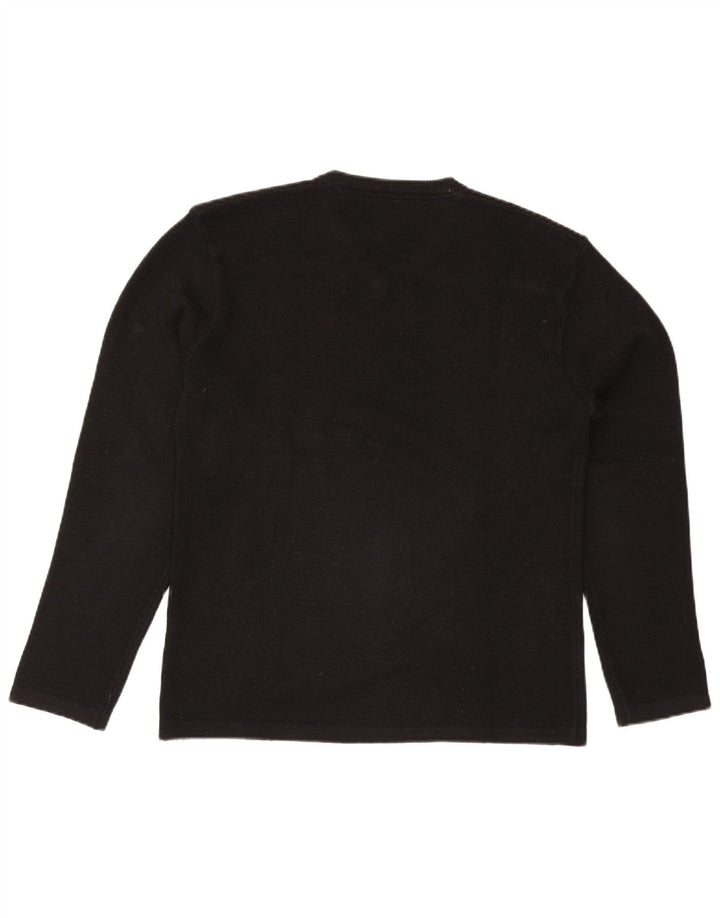 Sixty Mens Jersey con Cuello en V Suéter Grande Acrílico Negro