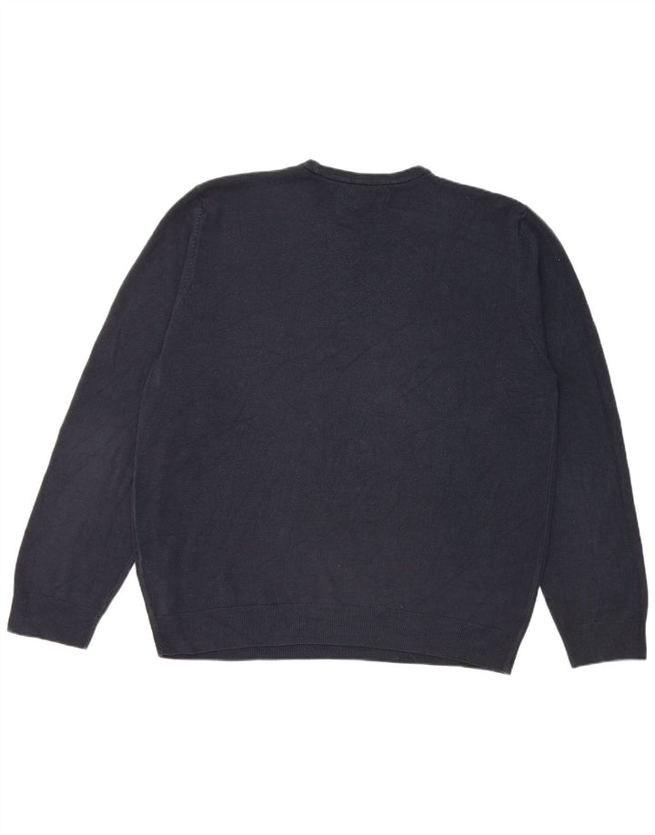 Marks & Spencer - Jersey de cuello redondo para hombre, talla 2XL, acrílico azul marino