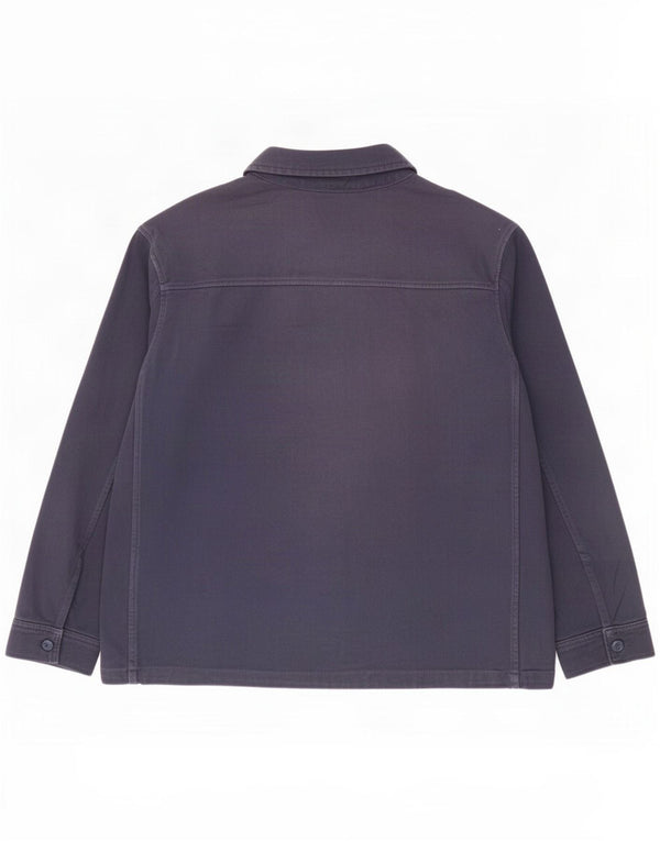 Zara Mens Utility Jacket UK 42 XL Azul Marino Algodón