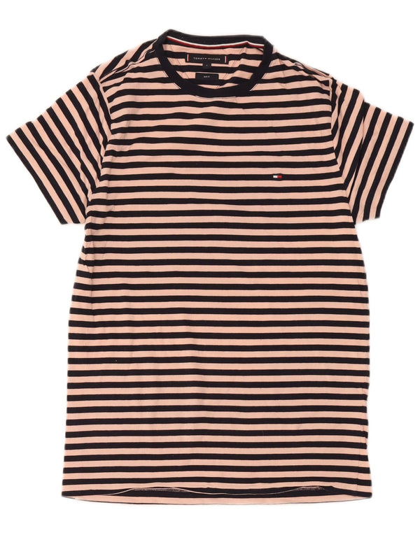 Tommy Hilfiger Vestido tipo camiseta ajustado para mujer UK 10 Small Pink Stripes