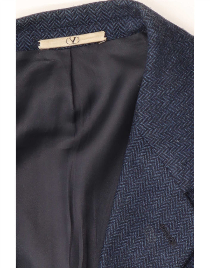 Valentino Chaqueta tipo blazer de 3 botones para hombre UK 38 Medium Azul marino Espiga