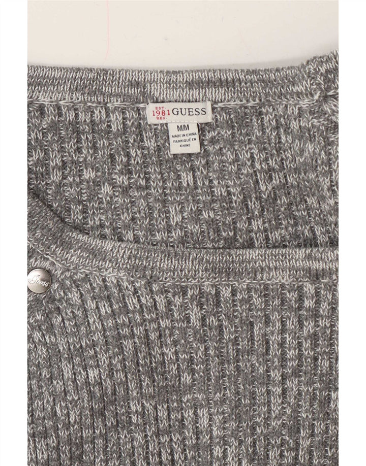 Guess Suéter tipo jersey con cuello barco para mujer Reino Unido 44 Gris medio moteado