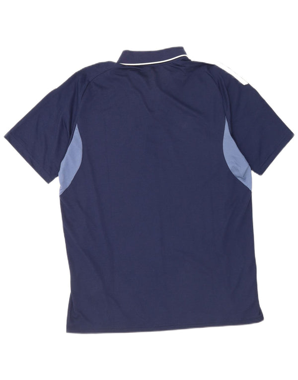 Polo Adidas Hombre Regular Fit Poliéster Color Block Azul Marino Medio