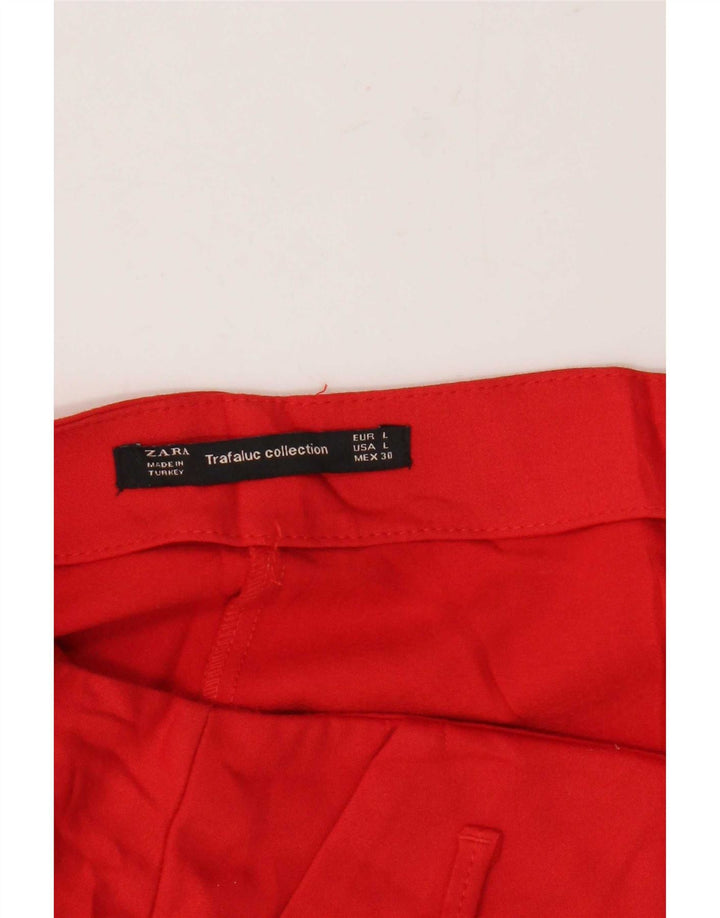 Zara Mujer Falda Pantalón Reino Unido 40 Grande Rojo