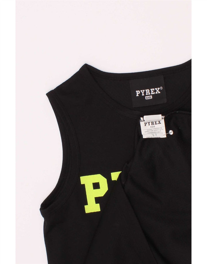 Pyrex Camiseta sin mangas estampada para niños 10-11 años Pequeña Poliéster negro