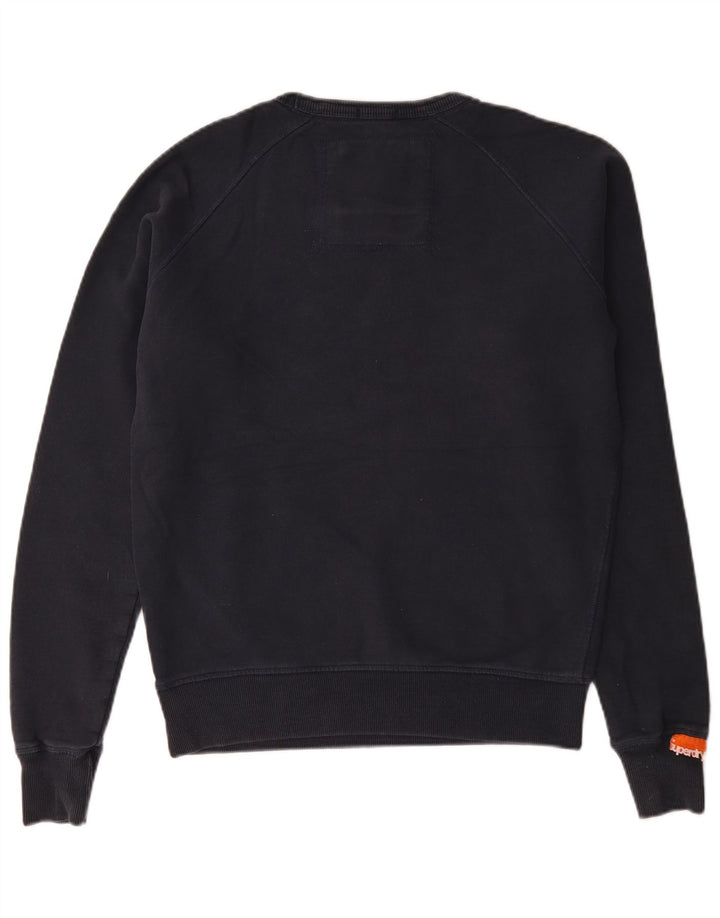 Superdry Hombre Sudadera Gráfica Jersey De Algodón Azul Marino Mediano