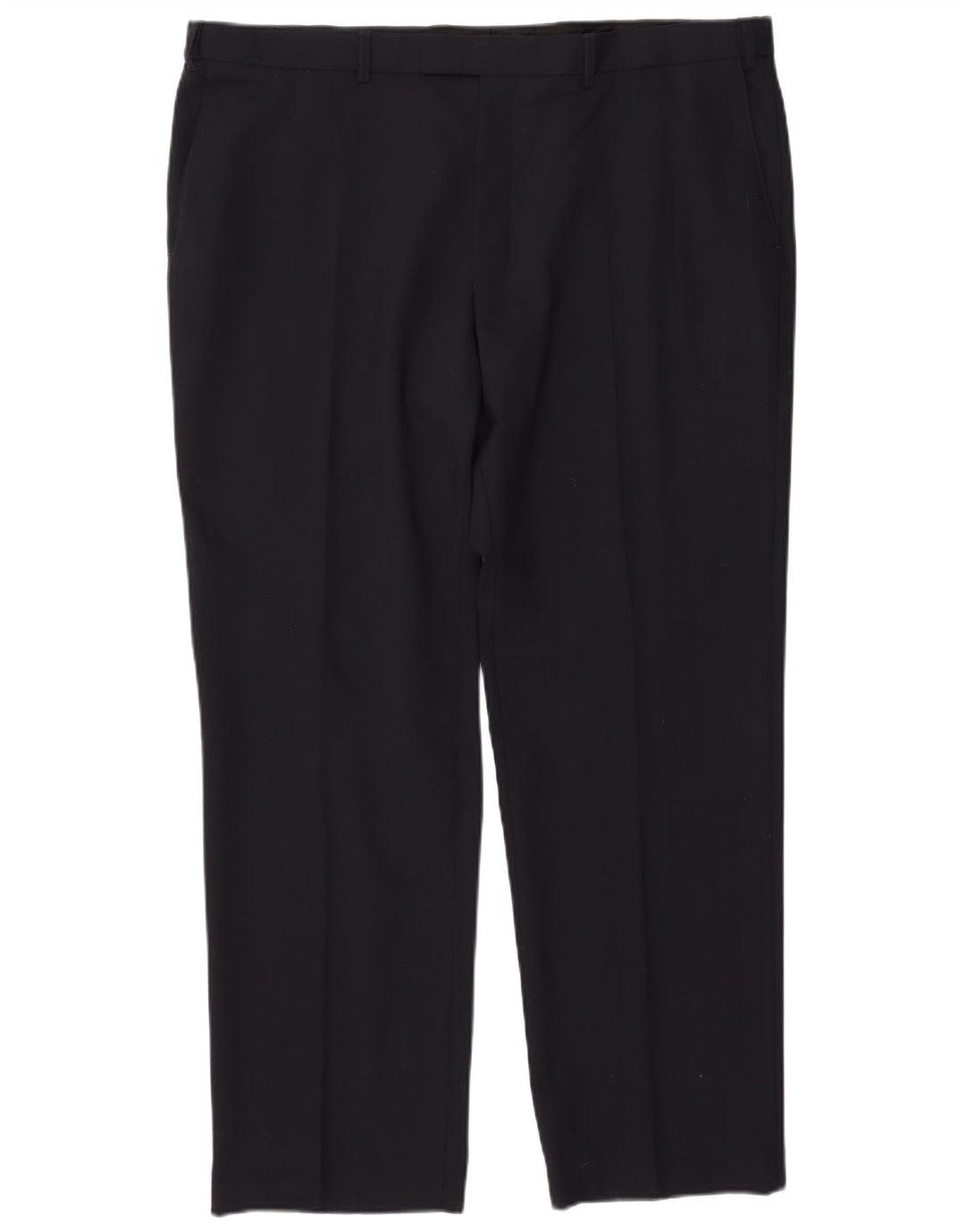 MARKS & SPENCER Pantalón de traje recto de alto rendimiento para hombre W42 L31 Azul marino