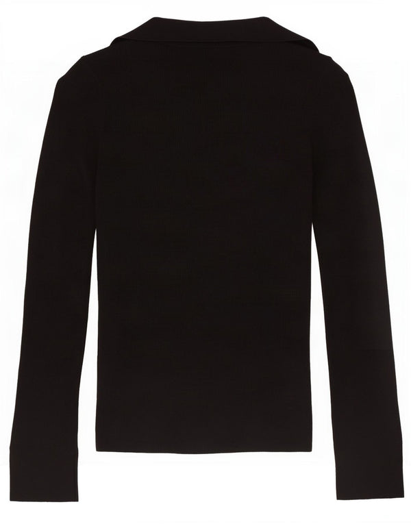 Massimo Dutti Cárdigan Mujer UK 10 Small Lana Negra