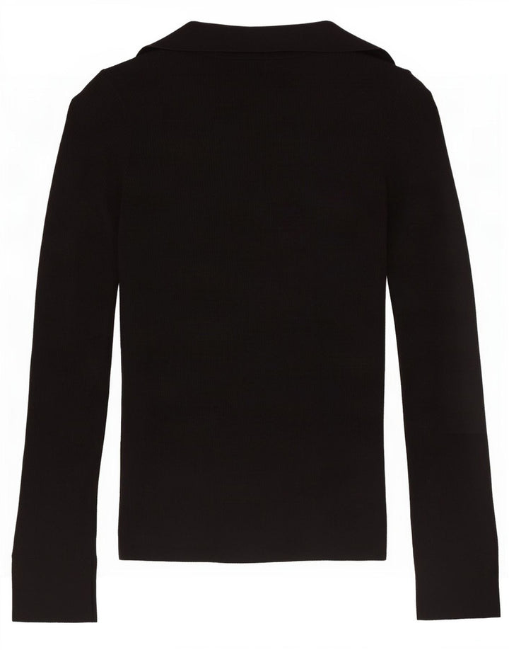 Massimo Dutti Cárdigan Mujer UK 10 Small Lana Negra