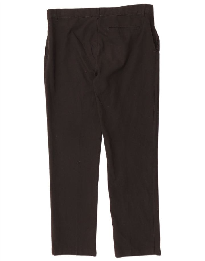 Marks & Spencer Pantalones de traje ajustados para niños 15-16 años W34 L29 Poliéster negro