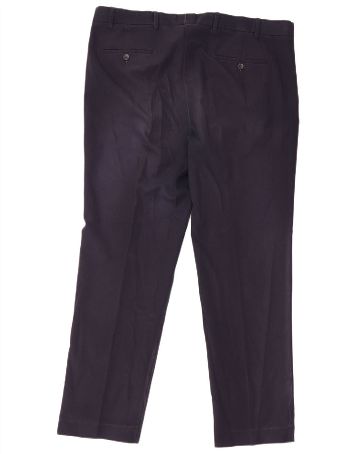Marks & Spencer Pantalón de traje regular recto para hombre W38 L31 Azul marino