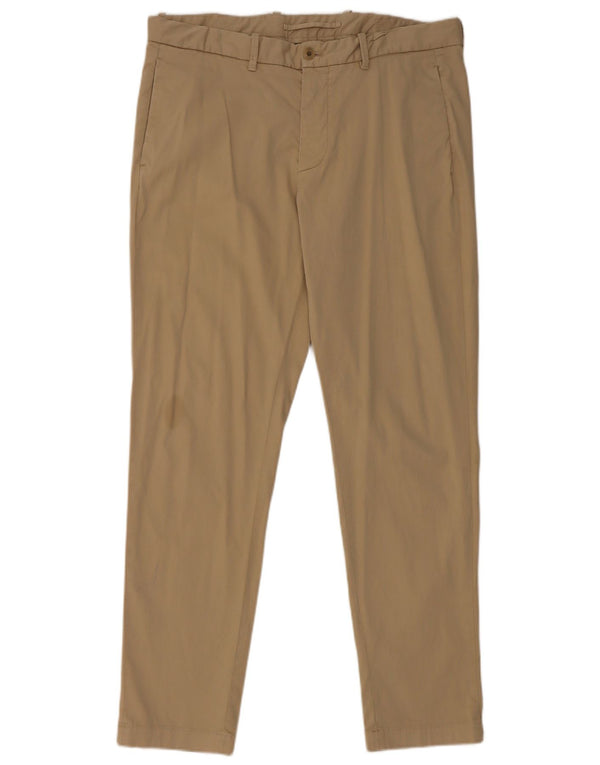 Massimo Dutti Pantalón Chino Slim para Hombre EU 44 Large W34 L31 Beige Algodón