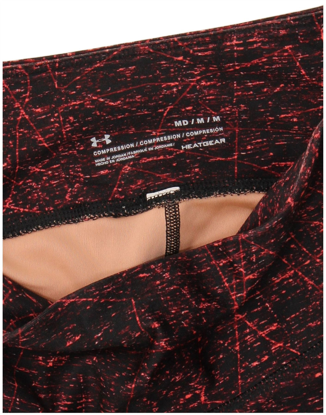 UNDER ARMOUR Leggings Heat Gear para mujer Reino Unido 12 Bloque de color burdeos mediano