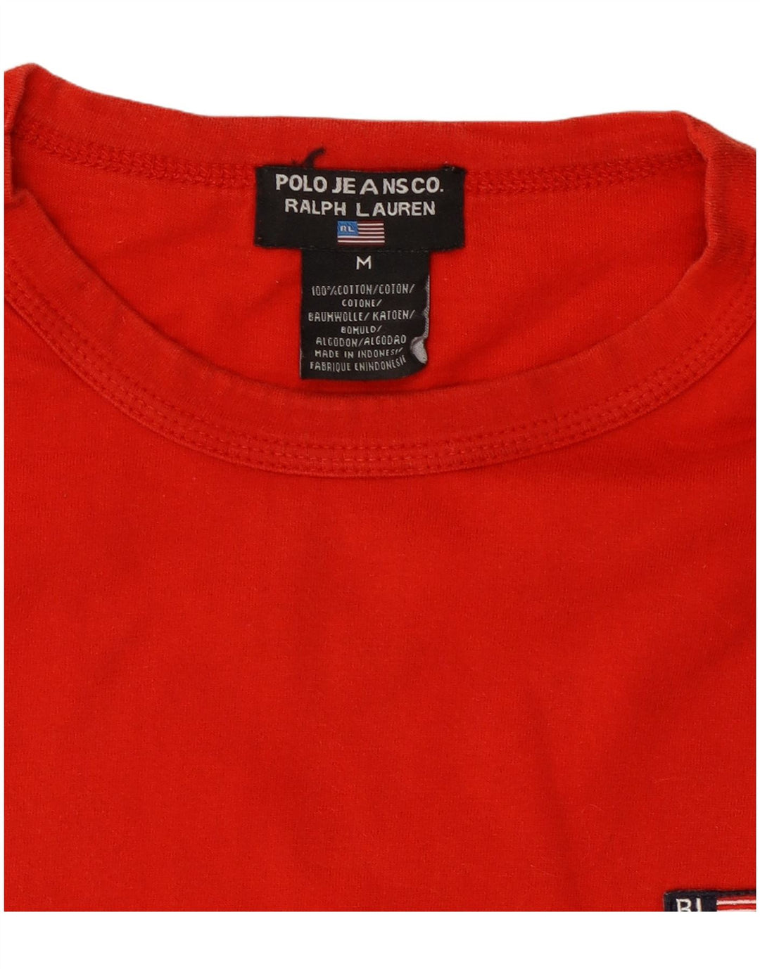 RALPH LAUREN Camiseta gráfica para hombre Top Algodón rojo medio
