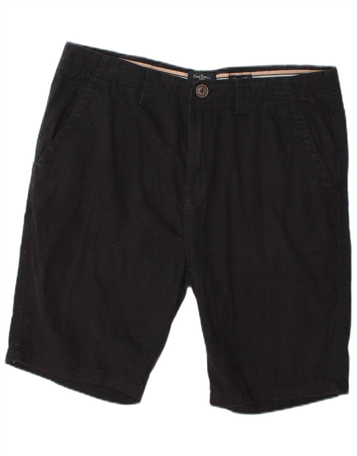 Pierre Cardin Pantalones cortos chinos de corte regular para hombre Mediano W32 Algodón negro