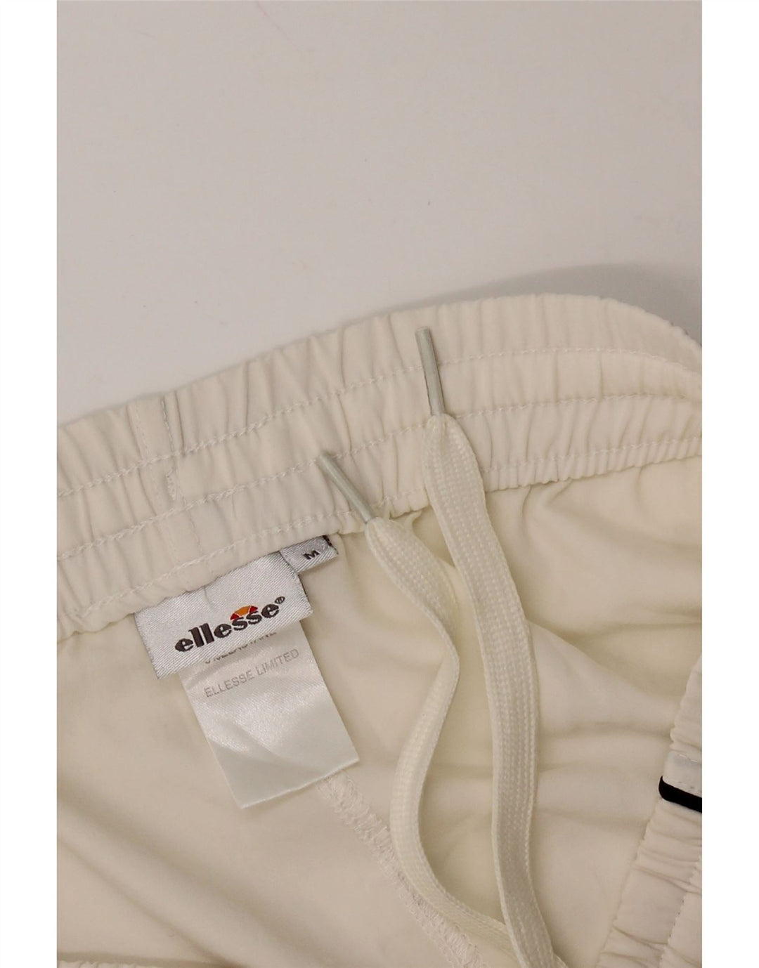ELLESSE Pantalones cortos deportivos para hombre poliéster blanco roto medio