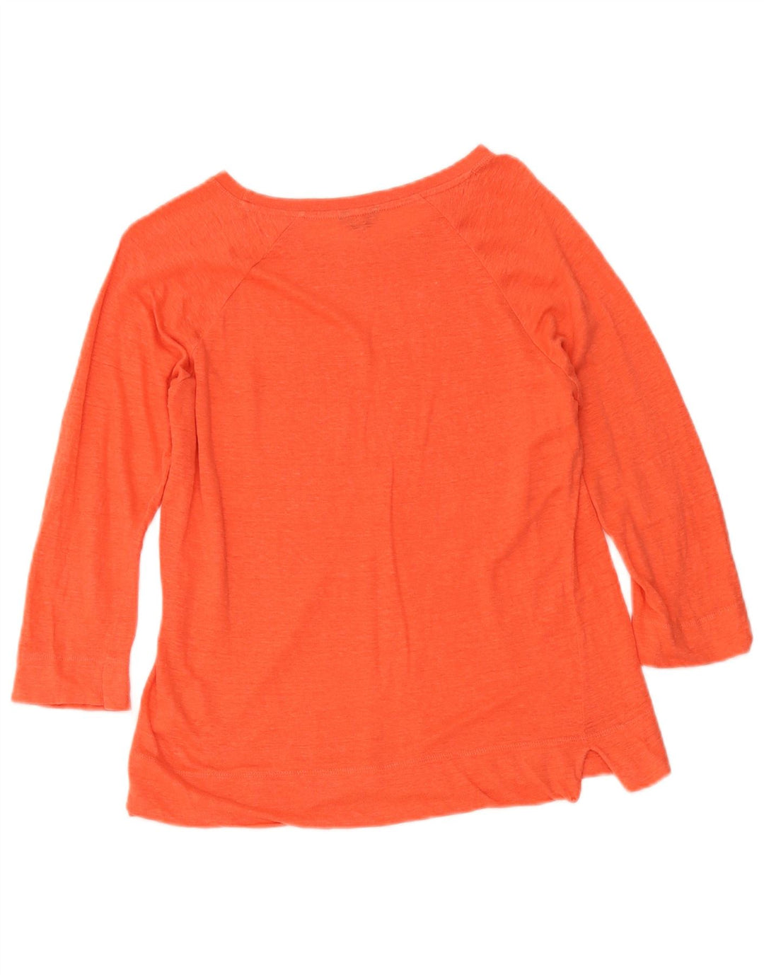 Jigsaw Mujer Top Manga 3/4 UK 40 Mediano Naranja Lino