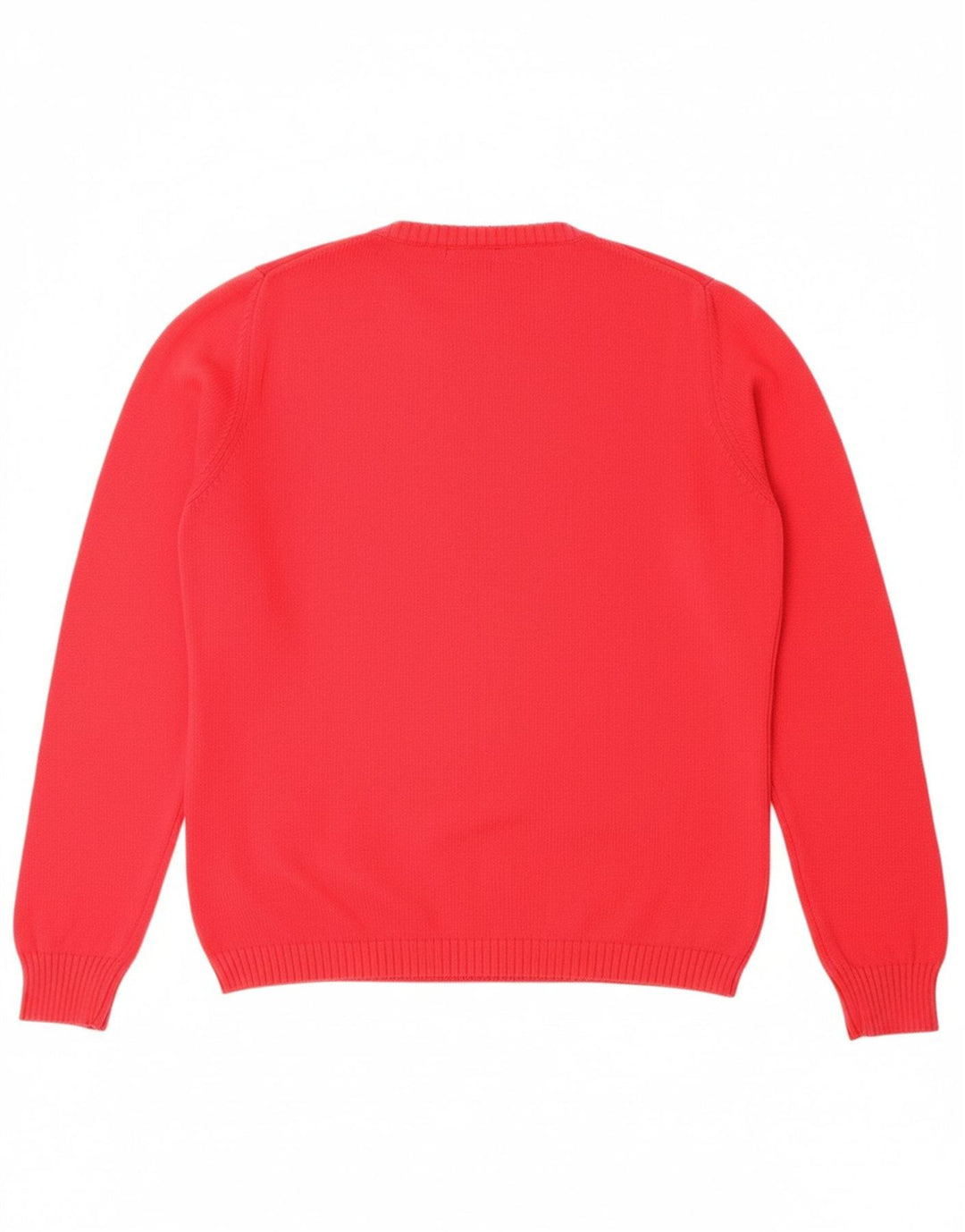 BENETTON Womens Crew Neck Jumper Sweater UK 14 Large Red