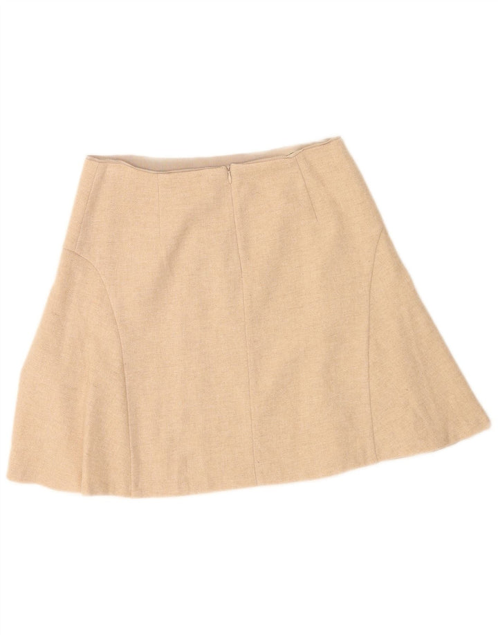 Minifalda Mujer Massimo Dutti EU 40 Mediana W30 Lana Beige