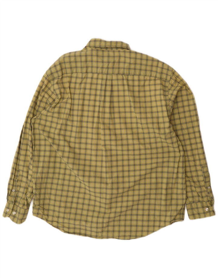 Camisa holgada de algodón a cuadros en amarillo medio de Gap Hombre