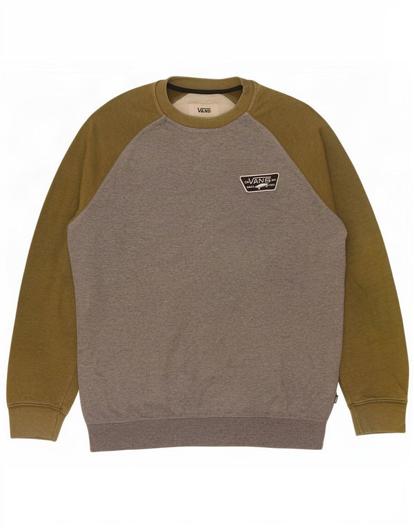 Vans Hombre Sudadera Jumper Large Gris Colorblock