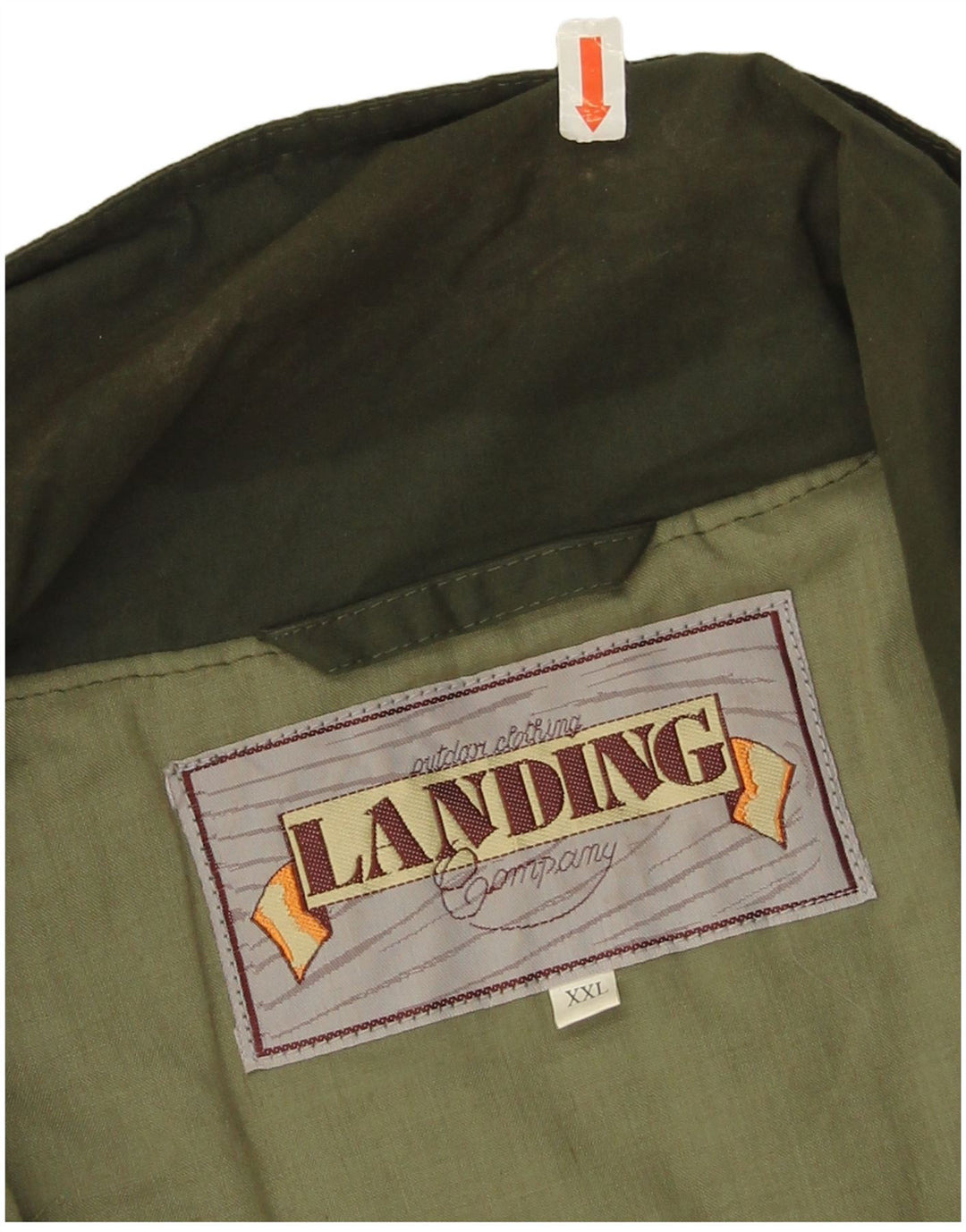 Vintage Hombres Utility Gilet Reino Unido 44 2XL Poliéster Caqui