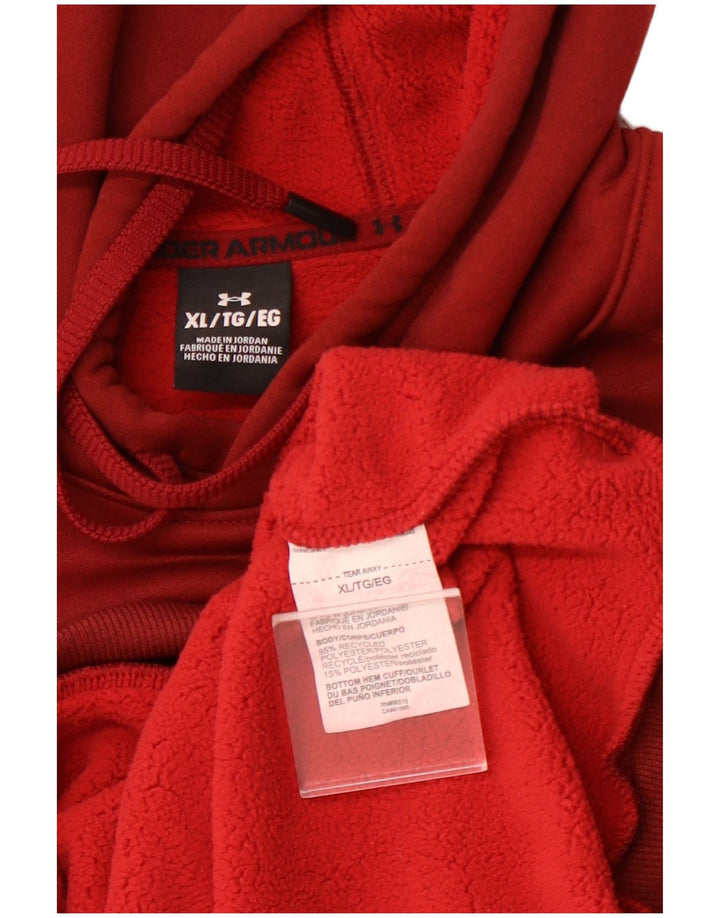 UNDER ARMOUR Jersey con capucha para hombre XL Poliéster burdeos