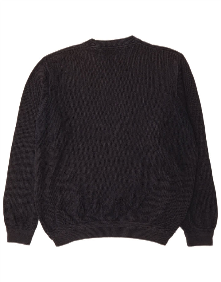 Marks & Spencer Jersey de cuello redondo azul Harbor para hombre Azul marino mediano