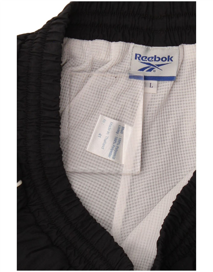 Reebok Pantalones De Chándal Para Hombre Joggers Large Negro Poliamida