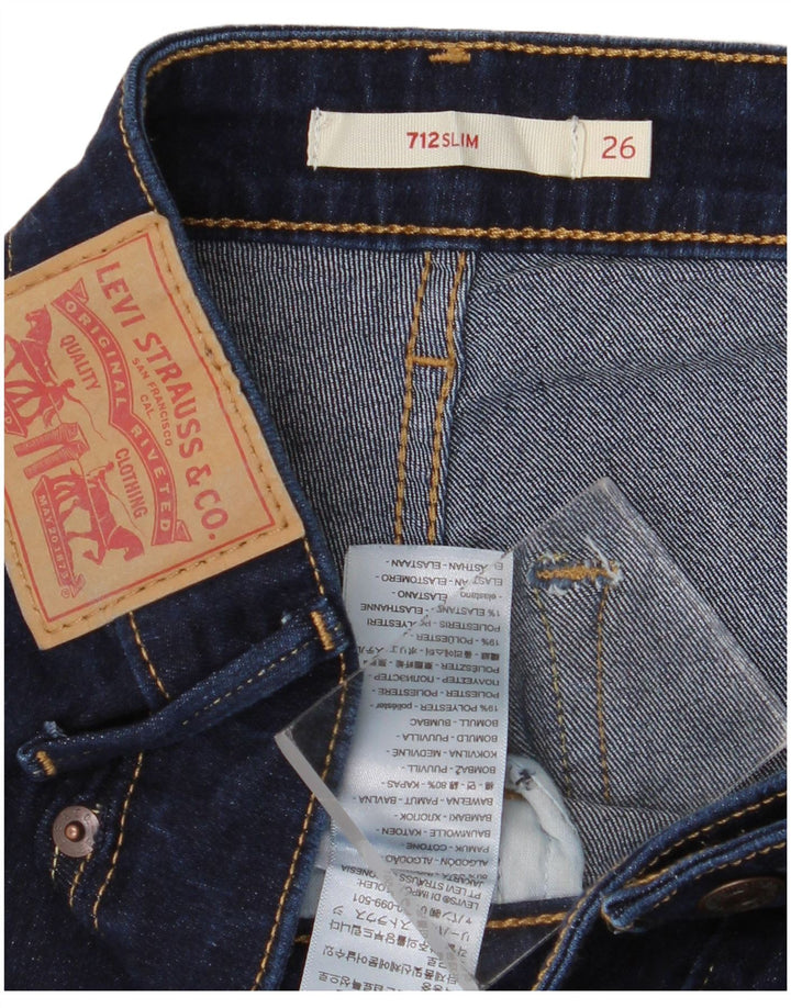 Vaqueros Levi's 712 Slim para mujer W26 L28 Algodón azul marino
