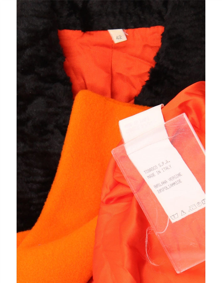 Vintage mujer doble pecho Blazer chaqueta Reino Unido 14 naranja medio
