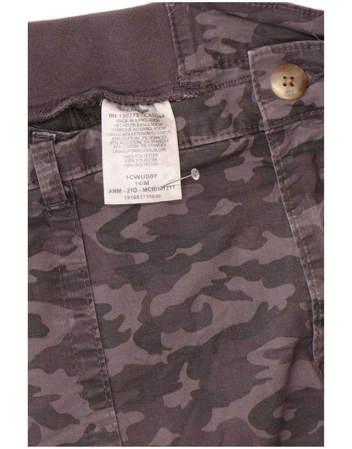 LEE Falda pantalón para mujer US 14 XL Gris Camuflaje Algodón