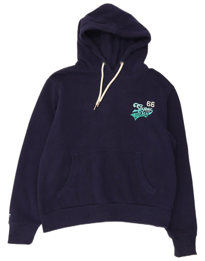 Superdry Jersey con capucha gráfica para hombre 2XL Algodón azul marino