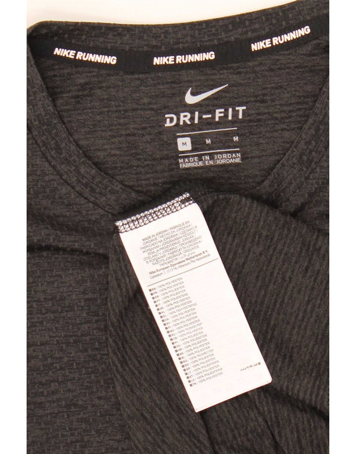 Camiseta Nike Dri Fit para hombre Top medio color caqui Poliéster