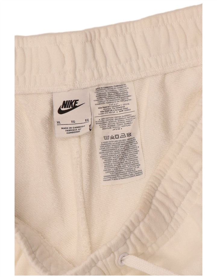NIKE Pantalones cortos deportivos para hombre XL Algodón blanco