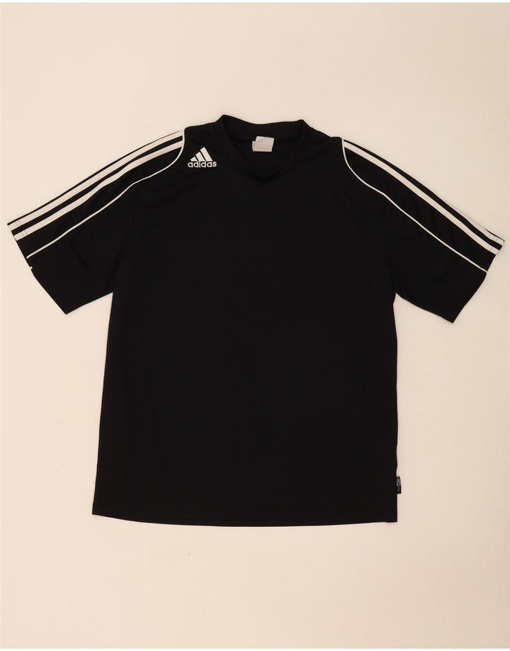 Adidas Mens Climalite Camiseta Top Grande Poliéster Negro
