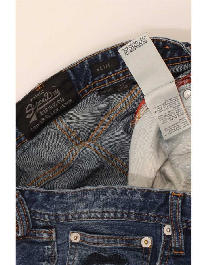 Superdry Jeans ajustados para hombre W30 L32 Algodón azul