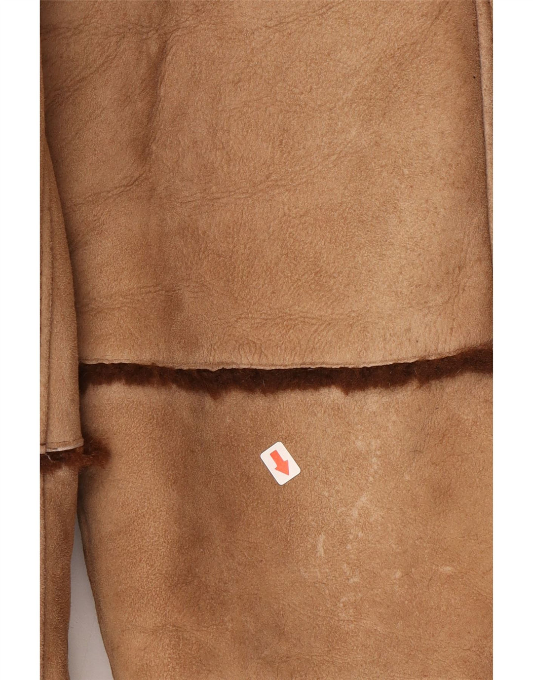 Vintage mujer shearling abrigo Reino Unido 16 grande beige