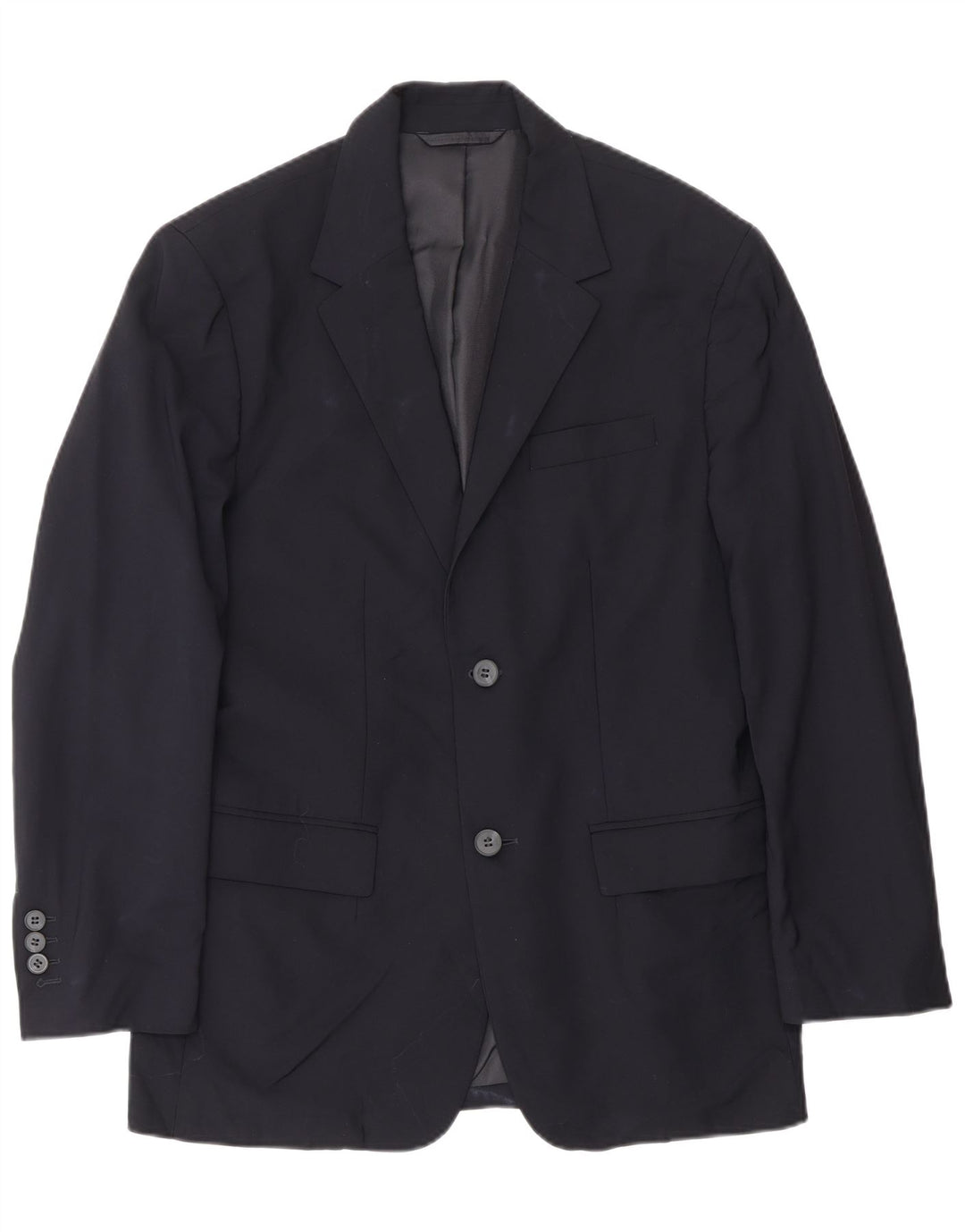 Cos Chaqueta tipo blazer de 2 botones para hombre EU 46 Small Lana azul marino
