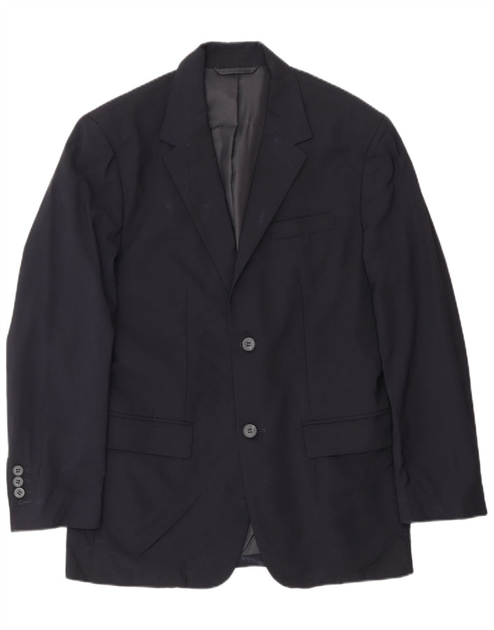 Cos Chaqueta tipo blazer de 2 botones para hombre EU 46 Small Lana azul marino