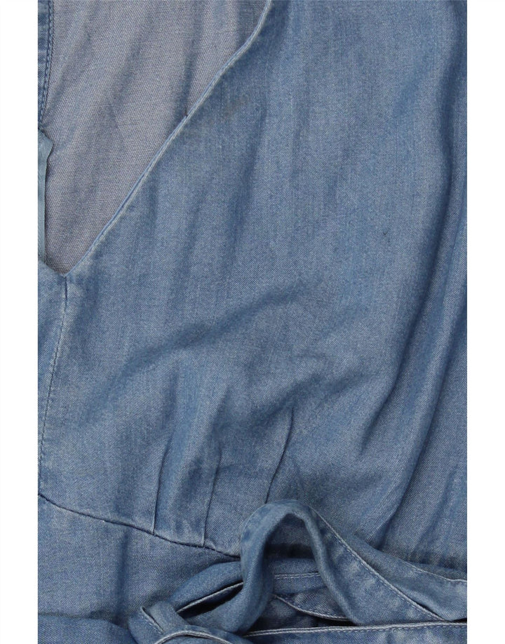 Blusa Oasis Mujer Top UK 44 Lyocell Azul Medio