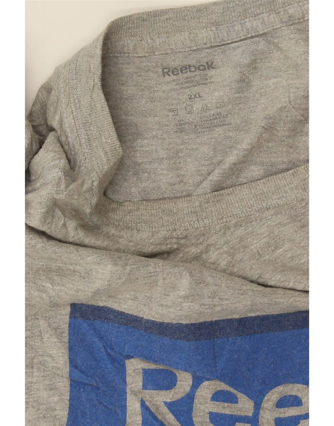 REEBOK Camiseta gráfica para hombre Top 2XL Gris moteado